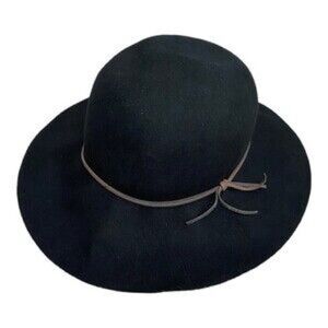 ARITZIA TALULA Baylis Wool Wide Brim Floppy Hat Black M/L